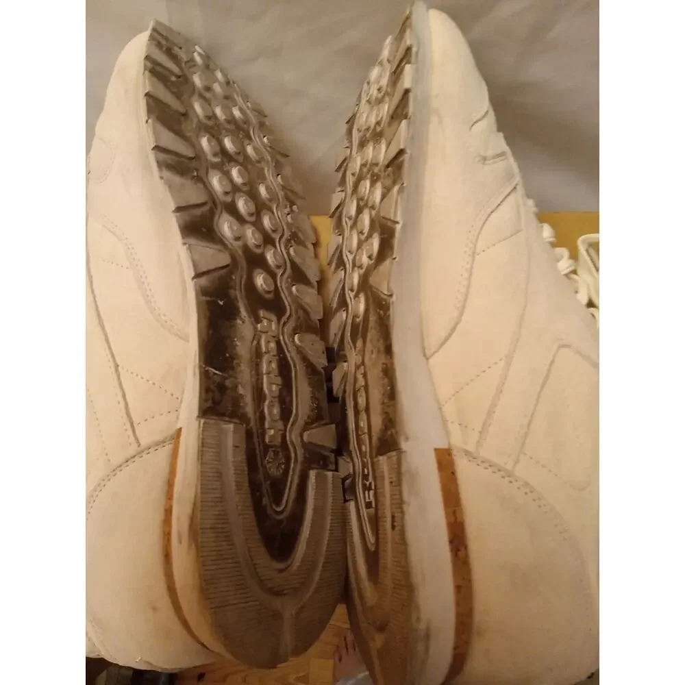 Reebok Men's Sz 13 Classic Leather LSTOff White Athletic Walking Shoes Sneakers